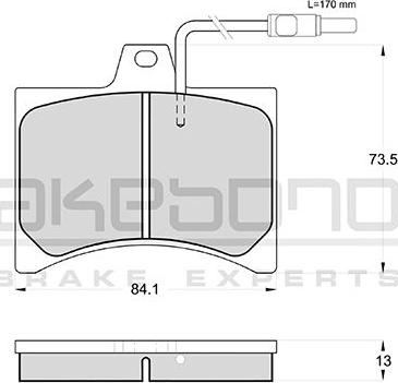 Akebono AN-4101WKE - Kit de plaquettes de frein, frein à disque cwaw.fr