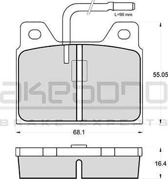 Akebono AN-4111WKE - Kit de plaquettes de frein, frein à disque cwaw.fr