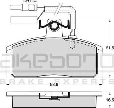 Akebono AN-4189WK - Kit de plaquettes de frein, frein à disque cwaw.fr