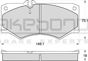 Akebono AN-4180KE - Kit de plaquettes de frein, frein à disque cwaw.fr