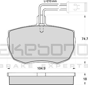 Akebono AN-4181WKE - Kit de plaquettes de frein, frein à disque cwaw.fr