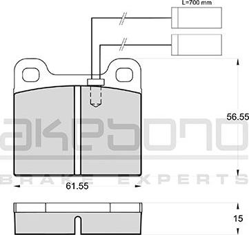 Akebono AN-4182WK - Kit de plaquettes de frein, frein à disque cwaw.fr