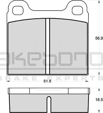 Akebono AN-4139KE - Kit de plaquettes de frein, frein à disque cwaw.fr