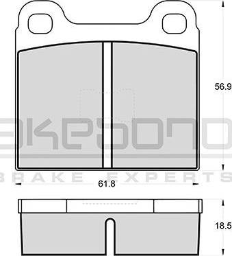 Akebono AN-4139K - Kit de plaquettes de frein, frein à disque cwaw.fr