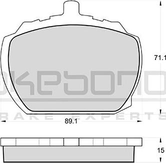 Akebono AN-4132K - Kit de plaquettes de frein, frein à disque cwaw.fr