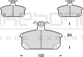 Akebono AN-4125WKE - Kit de plaquettes de frein, frein à disque cwaw.fr