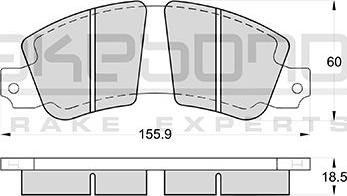 Akebono AN-4122WK - Kit de plaquettes de frein, frein à disque cwaw.fr