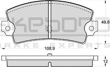 Akebono AN-4179K - Kit de plaquettes de frein, frein à disque cwaw.fr