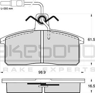 Akebono AN-4174WK - Kit de plaquettes de frein, frein à disque cwaw.fr