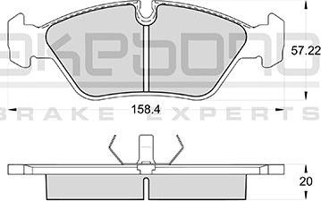 Akebono AN-4176KE - Kit de plaquettes de frein, frein à disque cwaw.fr