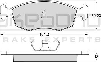 Akebono AN-4178WKE - Kit de plaquettes de frein, frein à disque cwaw.fr