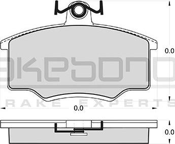 Akebono AN-4177KE - Kit de plaquettes de frein, frein à disque cwaw.fr