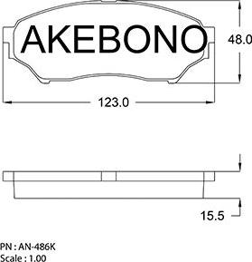 Akebono AN-486KE - Kit de plaquettes de frein, frein à disque cwaw.fr