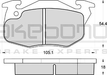 Akebono AN-4394WKE - Kit de plaquettes de frein, frein à disque cwaw.fr