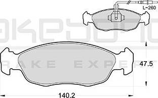 Akebono AN-4395WK - Kit de plaquettes de frein, frein à disque cwaw.fr