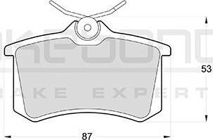 Akebono AN-4398K - Kit de plaquettes de frein, frein à disque cwaw.fr