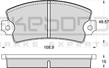 Akebono AN-4392K - Kit de plaquettes de frein, frein à disque cwaw.fr