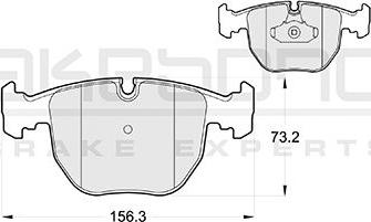 Akebono AN-4349K - Kit de plaquettes de frein, frein à disque cwaw.fr