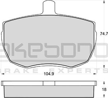 Akebono AN-4347KE - Kit de plaquettes de frein, frein à disque cwaw.fr