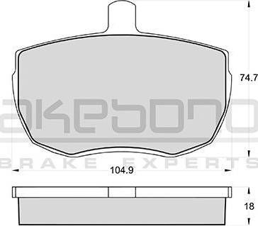 Akebono AN-4347K - Kit de plaquettes de frein, frein à disque cwaw.fr