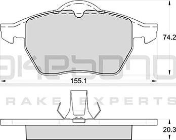 Akebono AN-4357KE - Kit de plaquettes de frein, frein à disque cwaw.fr