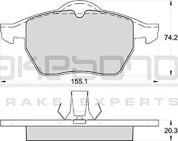 Akebono AN-4357K - Kit de plaquettes de frein, frein à disque cwaw.fr