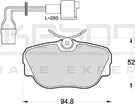 Akebono AN-4304WKE - Kit de plaquettes de frein, frein à disque cwaw.fr