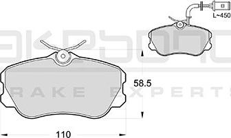 Akebono AN-4308WKE - Kit de plaquettes de frein, frein à disque cwaw.fr