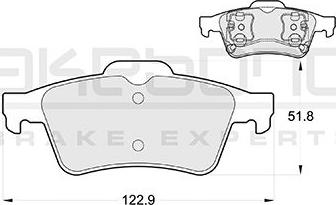 Akebono AN-4303K - Kit de plaquettes de frein, frein à disque cwaw.fr