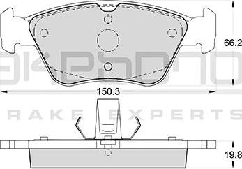 Akebono AN-4311KE - Kit de plaquettes de frein, frein à disque cwaw.fr