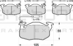 Akebono AN-4385WK - Kit de plaquettes de frein, frein à disque cwaw.fr