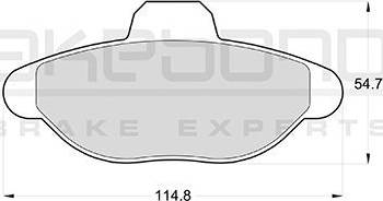 Akebono AN-4382K - Kit de plaquettes de frein, frein à disque cwaw.fr