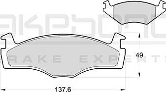 Akebono AN-4387K - Kit de plaquettes de frein, frein à disque cwaw.fr