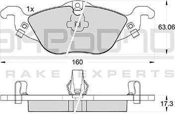 Akebono AN-4330WKE - Kit de plaquettes de frein, frein à disque cwaw.fr