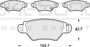 Akebono AN-4338WKE - Kit de plaquettes de frein, frein à disque cwaw.fr