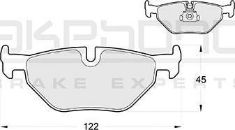 Akebono AN-4332K - Kit de plaquettes de frein, frein à disque cwaw.fr