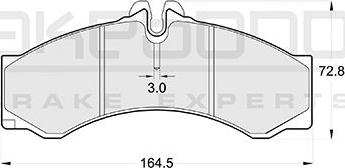 Akebono AN-4329KE - Kit de plaquettes de frein, frein à disque cwaw.fr