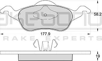 Akebono AN-4328K - Kit de plaquettes de frein, frein à disque cwaw.fr