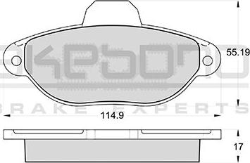 Akebono AN-4322WKE - Kit de plaquettes de frein, frein à disque cwaw.fr