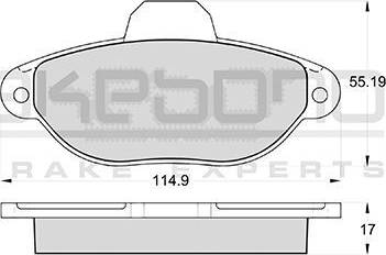 Akebono AN-4322WK - Kit de plaquettes de frein, frein à disque cwaw.fr