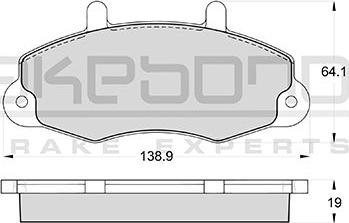 Akebono AN-4379KE - Kit de plaquettes de frein, frein à disque cwaw.fr