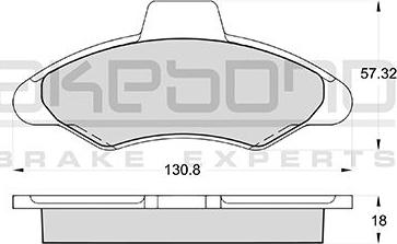 Akebono AN-4375KE - Kit de plaquettes de frein, frein à disque cwaw.fr