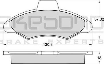 Akebono AN-4375K - Kit de plaquettes de frein, frein à disque cwaw.fr