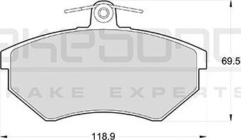 Akebono AN-4372KE - Kit de plaquettes de frein, frein à disque cwaw.fr