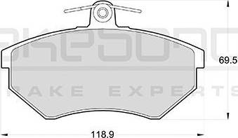 Akebono AN-4372K - Kit de plaquettes de frein, frein à disque cwaw.fr