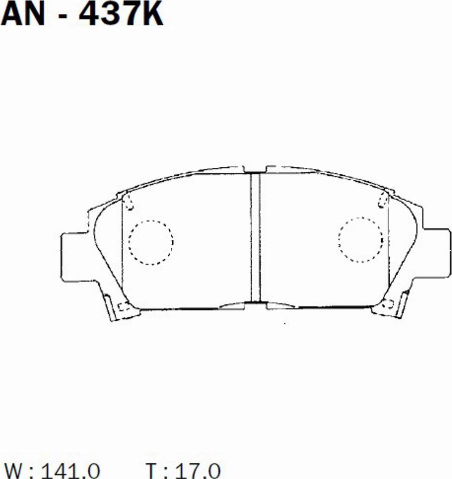 Akebono AN437K - Kit de plaquettes de frein, frein à disque cwaw.fr