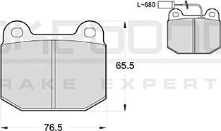 Akebono AN-4299K - Kit de plaquettes de frein, frein à disque cwaw.fr