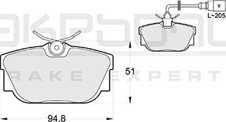 Akebono AN-4290WKE - Kit de plaquettes de frein, frein à disque cwaw.fr