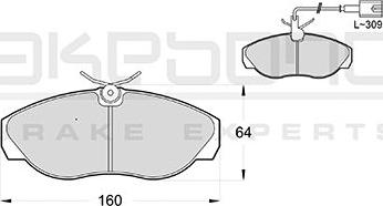 Akebono AN-4293WKE - Kit de plaquettes de frein, frein à disque cwaw.fr