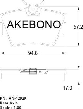 Akebono AN-4292KE - Kit de plaquettes de frein, frein à disque cwaw.fr